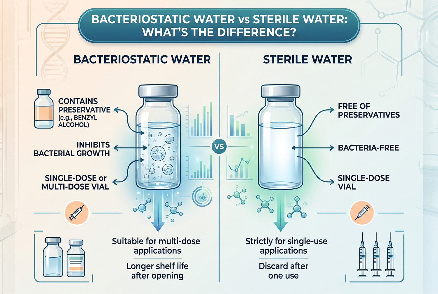 Bacteriostatic Water vs Sterile Water: What’s the Difference?